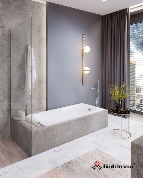 Ванна чугунная Goldman Real RL15070 150x70см с ножками