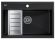 Комплект Paulmark: мойка Stepia 80 и коландер Advance PM117551-BLM+A375-BS чёрный металлик/брашированная нержавеющая сталь