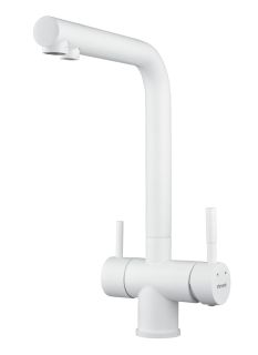 Смеситель для кухни Shevanik S468C с подключением фильтра белый