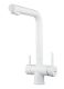 Смеситель для кухни Shevanik S468C с подключением фильтра белый