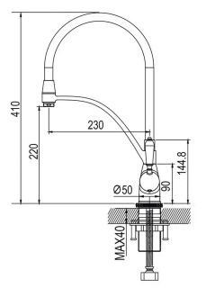 Смеситель для кухни Rose R153Q бронза