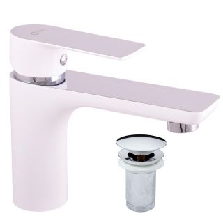 Смеситель для раковины Rav Slezak Vltava VT427.5KCB Белый глянец Хром