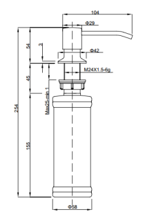 Дозатор  GranFest Z-5001 темно-серый