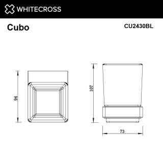 Стакан подвесной WHITECROSS Cubo CU2430BL чёрный матовый