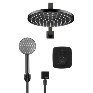 Душевой комплект Swedbe Platta 5564B с термостатом чёрный