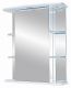 Зеркальный шкаф с подсветкой Misty Магнолия 55см левый белый