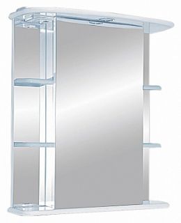 Зеркальный шкаф с подсветкой Misty Магнолия 55см правый белый