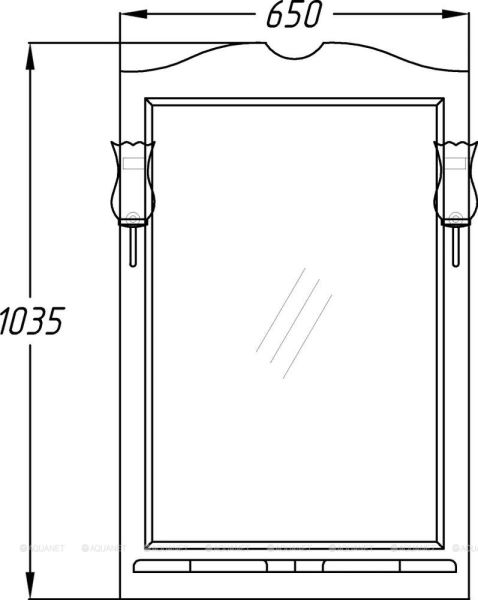Зеркало Opadiris Брунелла 65 00-00007035 белый матовый