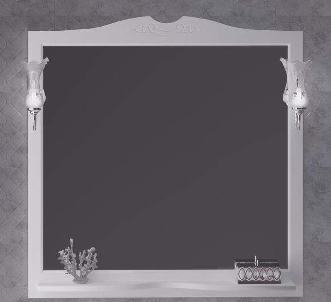 Зеркало Opadiris Валери 00-00007037 белый матовый