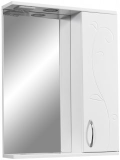 Зеркало-шкаф с подсветкой Stella Polar Фантазия 55см белый SP-00000224