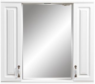 Зеркало-шкаф с подсветкой Stella Polar Кармела 90см ольха белая SP-00000186