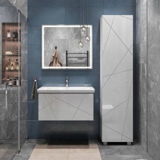 Тумба под раковину подвесная Vigo Geometry 035 80 см белый