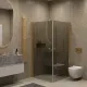 Душевой уголок на монопетле by Deonria U-90-89-6-G-G 90x89см золото/графит