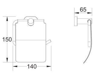 Держатель для туалетной бумаги Shevanik SG5105T оружейная сталь