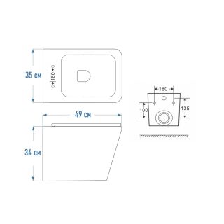 Унитаз подвесной Maretti Umbria безободковый с микролифтом, UM10PBM08-844, белый